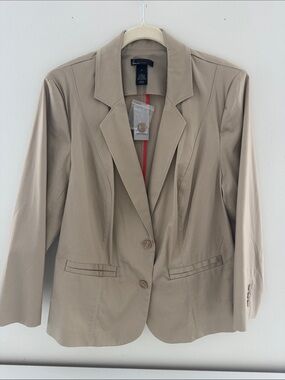Lane Bryant Women's Beige Tailored Blazer